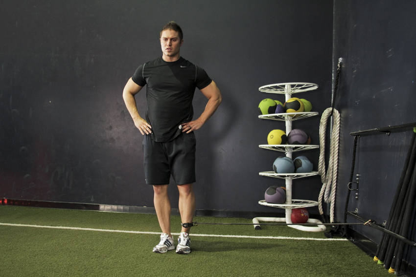 Band Hip Adductions start and end position