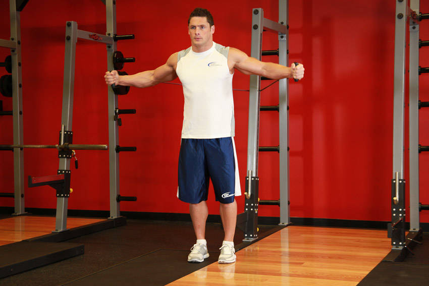 Banded Chest Fly start and end position