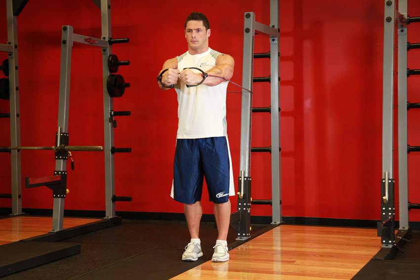 Banded Chest Fly start and end position