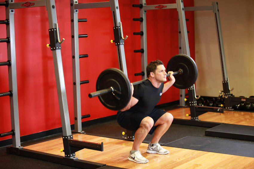 Barbell Back Squat start and end position