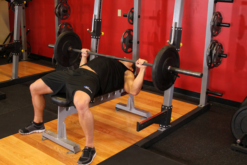 Barbell Bench Press start and end position