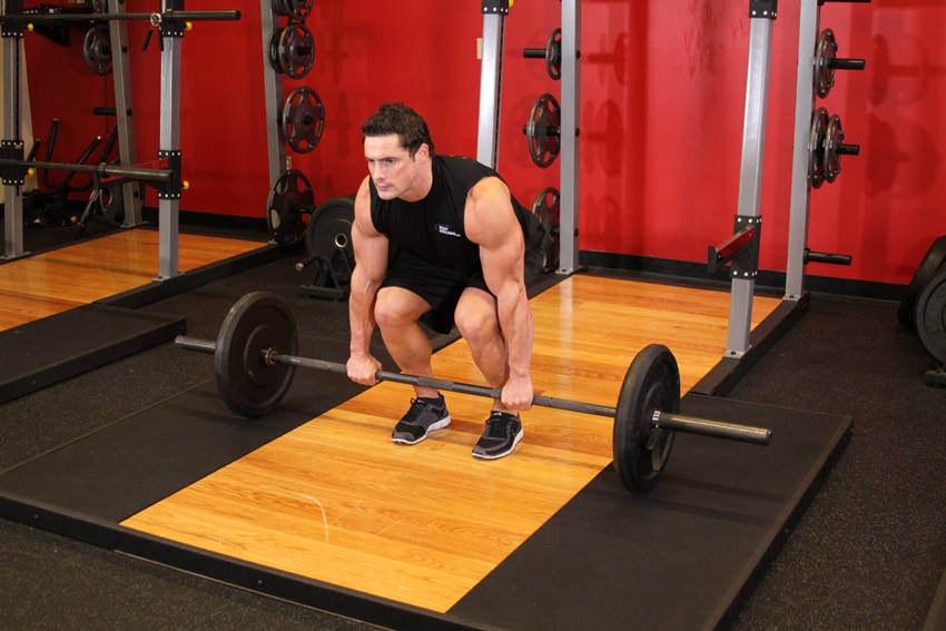 Barbell Deadlift start and end position