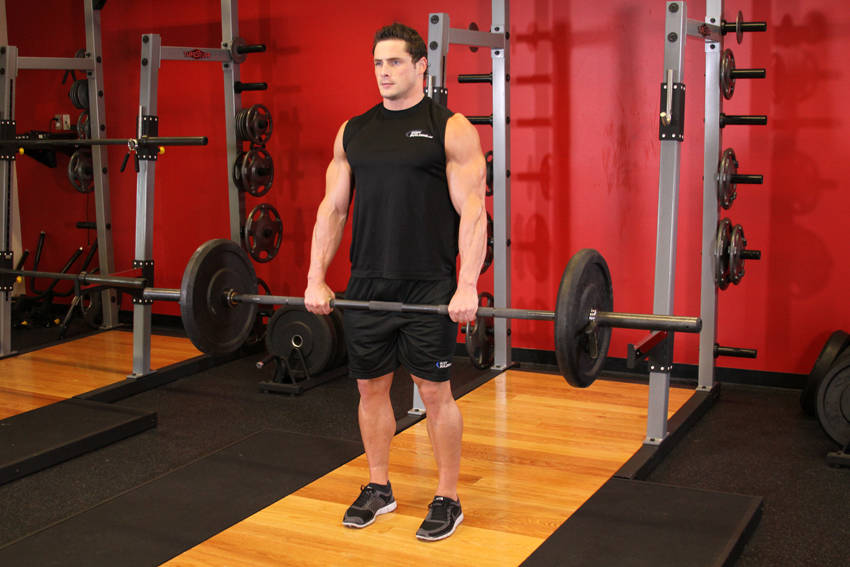 Barbell Deadlift start and end position