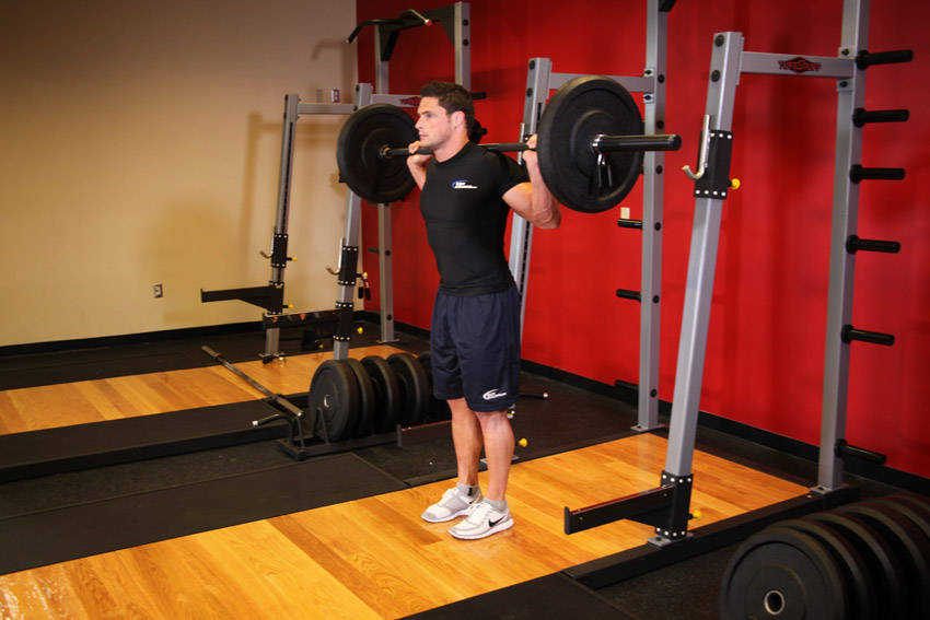 Barbell Lunge start and end position