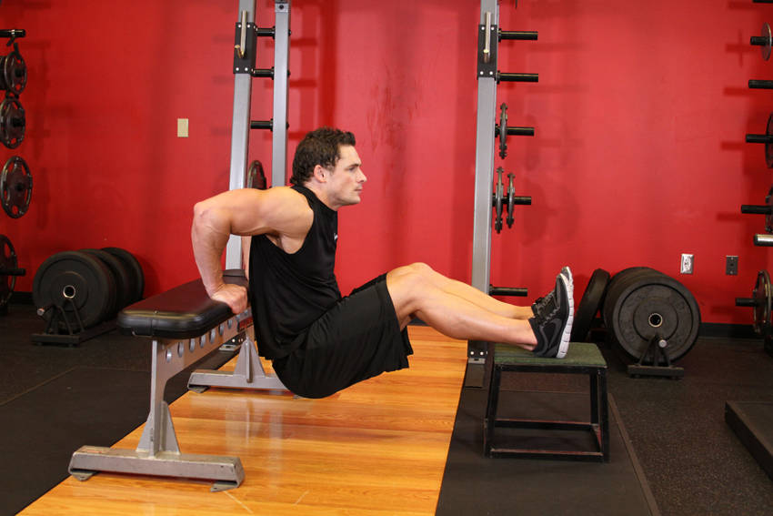 Bench Dips start and end position