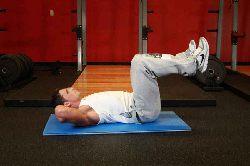 Bicycle Crunch start and end position