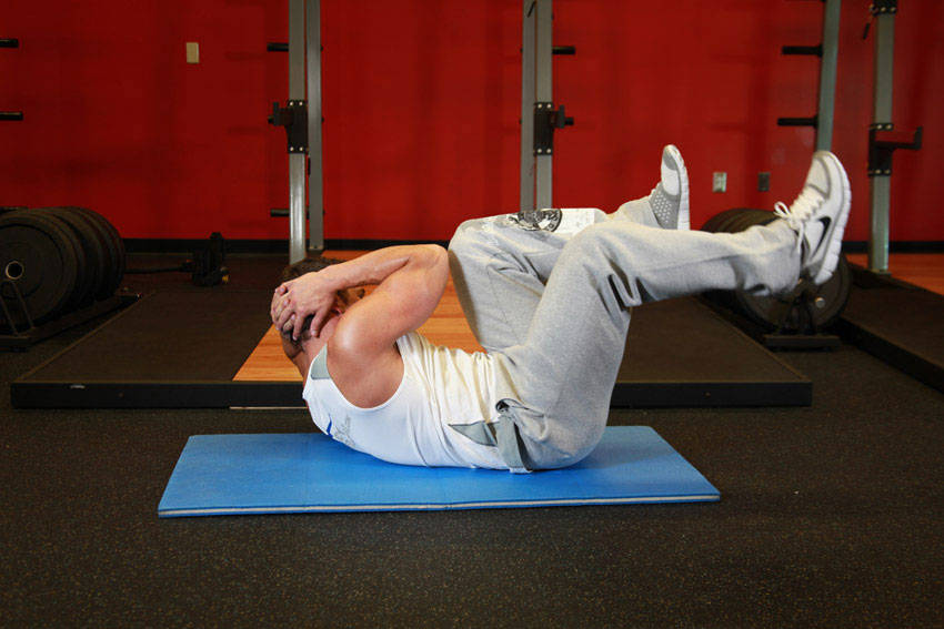 Bicycle Crunch start and end position