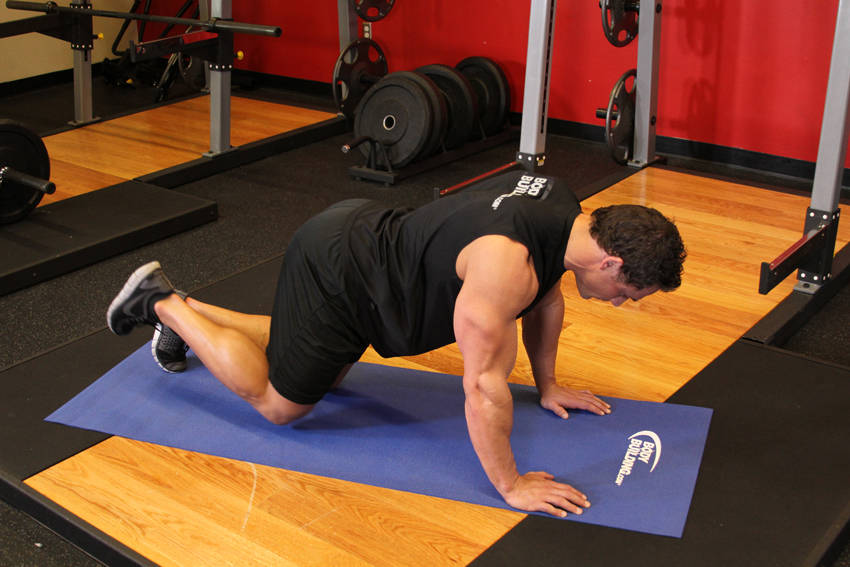 Cable Glute Kickback start and end position