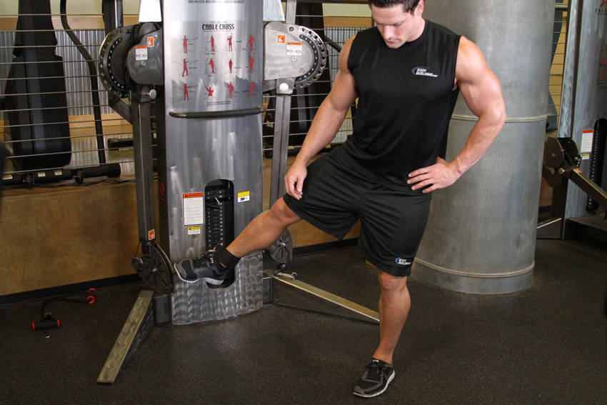 Cable Hip Adduction start and end position