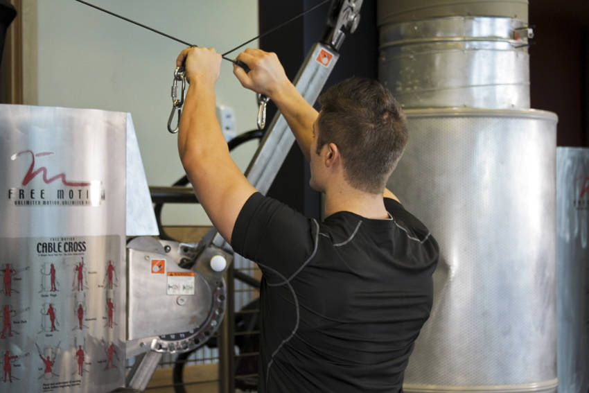 Cable Rear Delt Fly start and end position