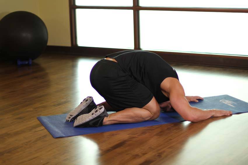 Child's Pose start and end position
