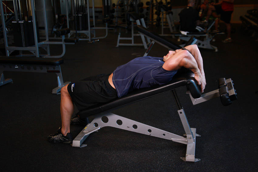 Decline Reverse Crunch start and end position