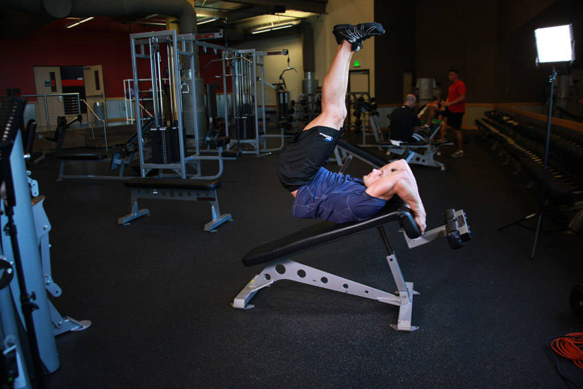 Decline Reverse Crunch start and end position