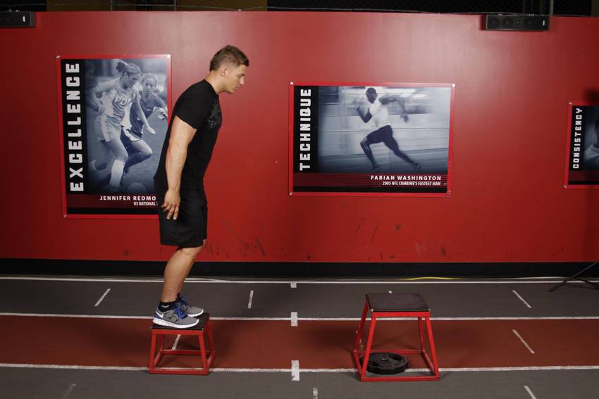Depth Jump Leap start and end position