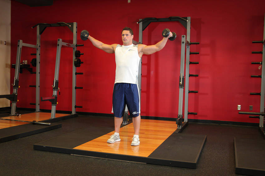 Dumbbell Lateral Raise start and end position