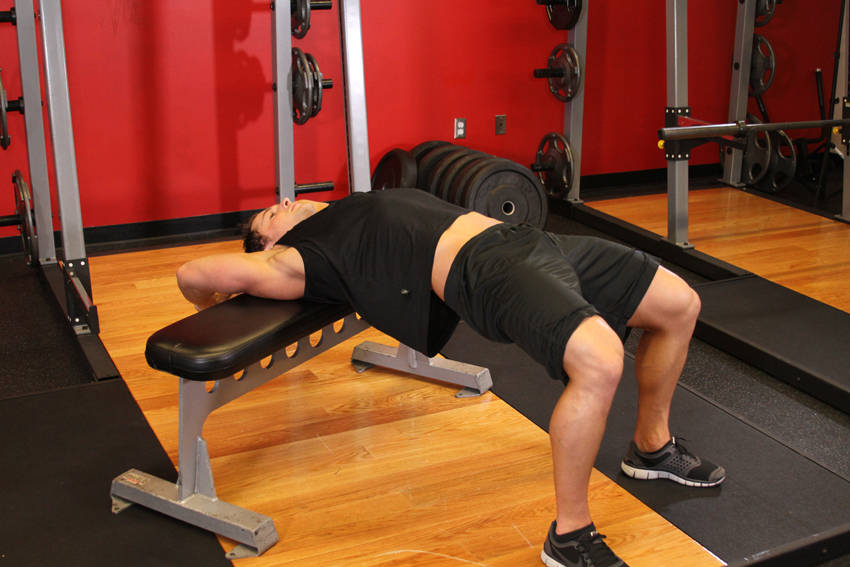 Dumbbell Pullover start and end position