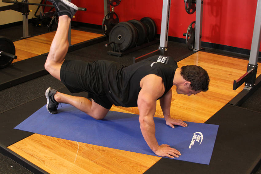 Glute Kickback start and end position