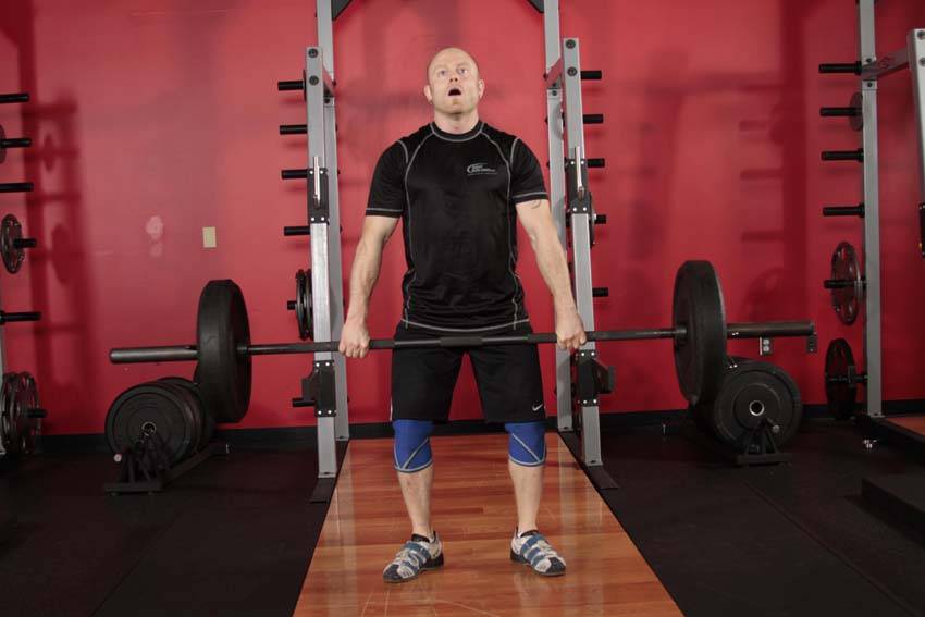Hang Power Clean start and end position