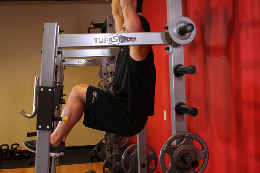 Hanging Leg Raise start and end position