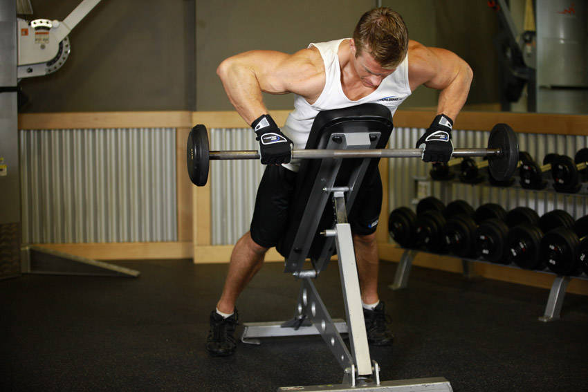 Incline Bench Pull start and end position