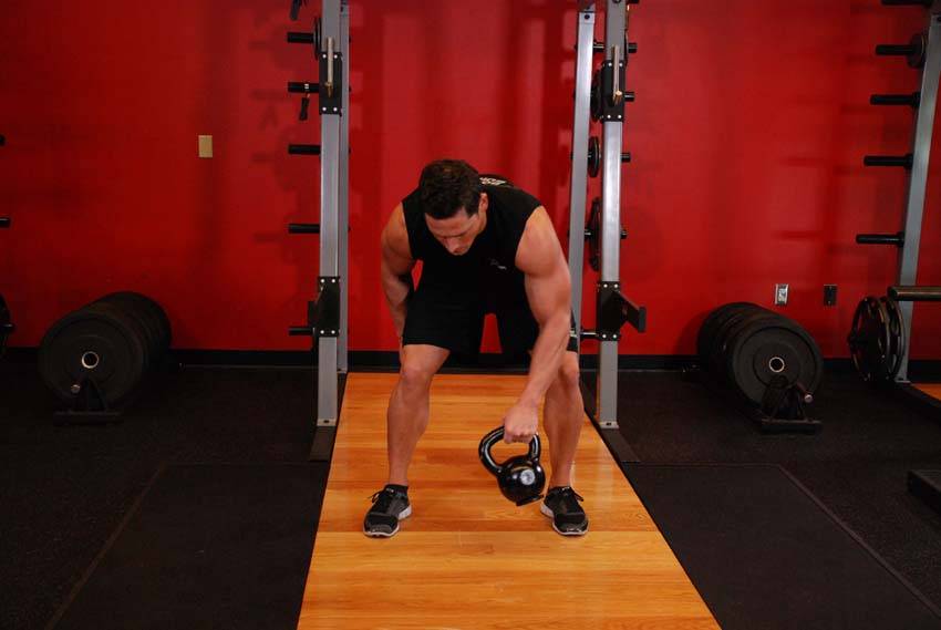 Kettlebell Figure 8 start and end position