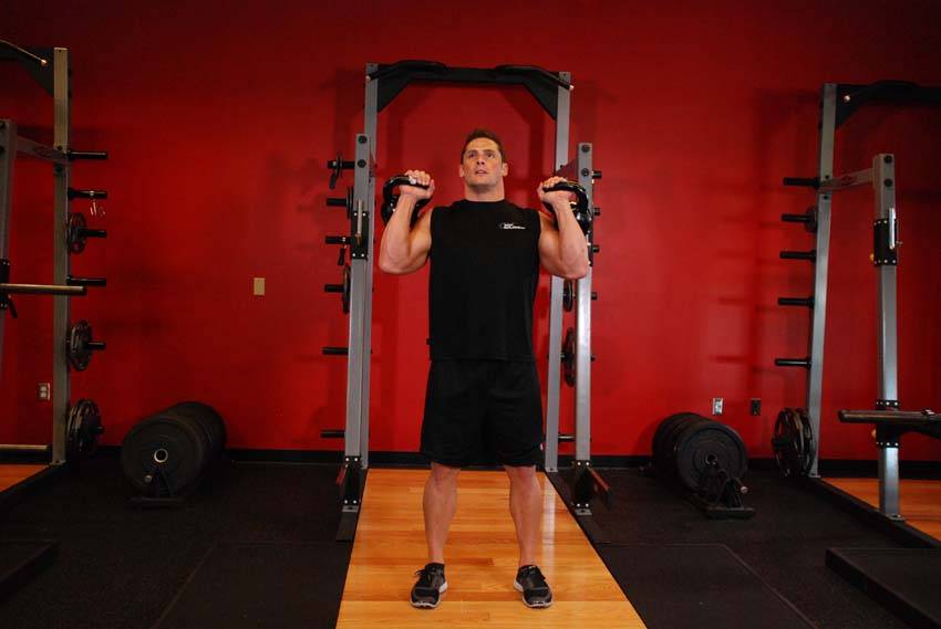 Kettlebell Seesaw Press start and end position