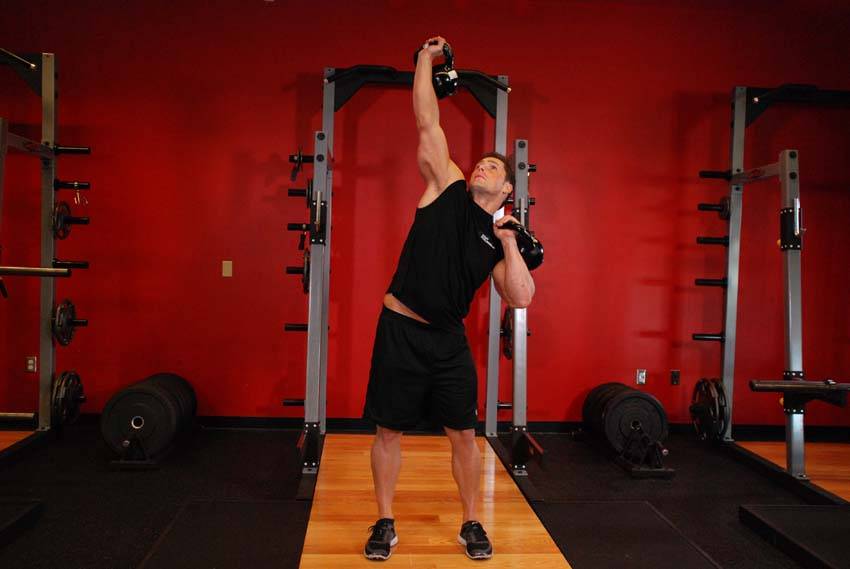 Kettlebell Seesaw Press start and end position
