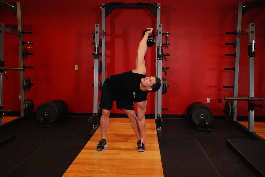 Kettlebell Windmill start and end position