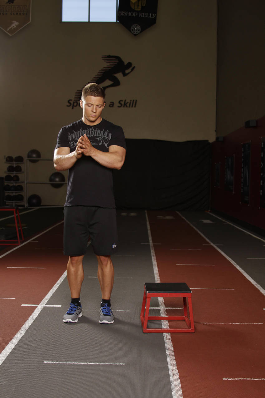 Lateral Box Jump start and end position