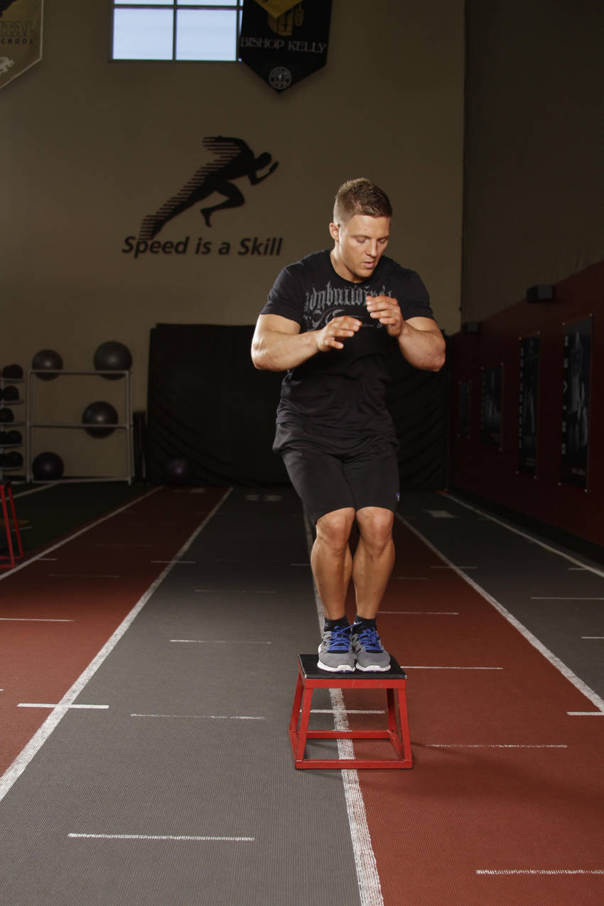 Lateral Box Jump start and end position