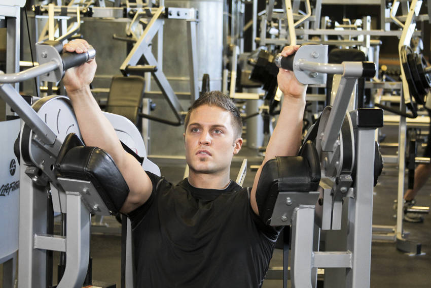Machine Triceps Extension start and end position
