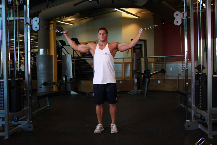 Overhead Cable Curl start and end position
