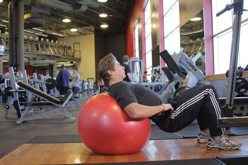 Physioball Hip Bridge start and end position