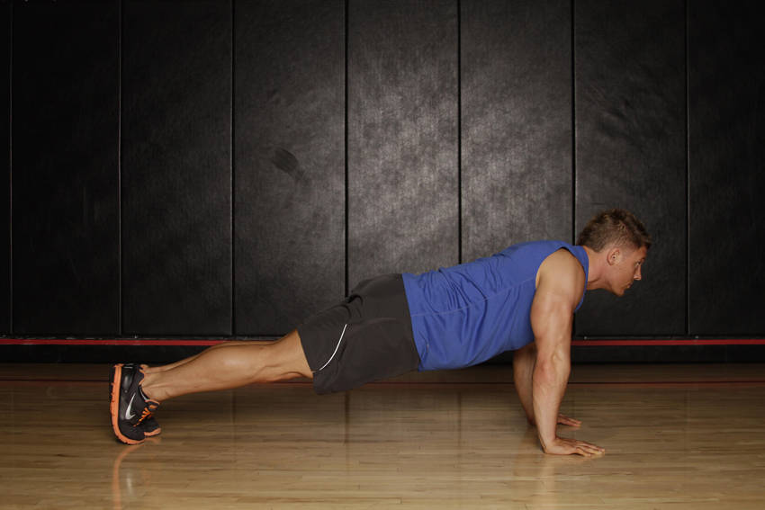 Push Up to Side Plank start and end position