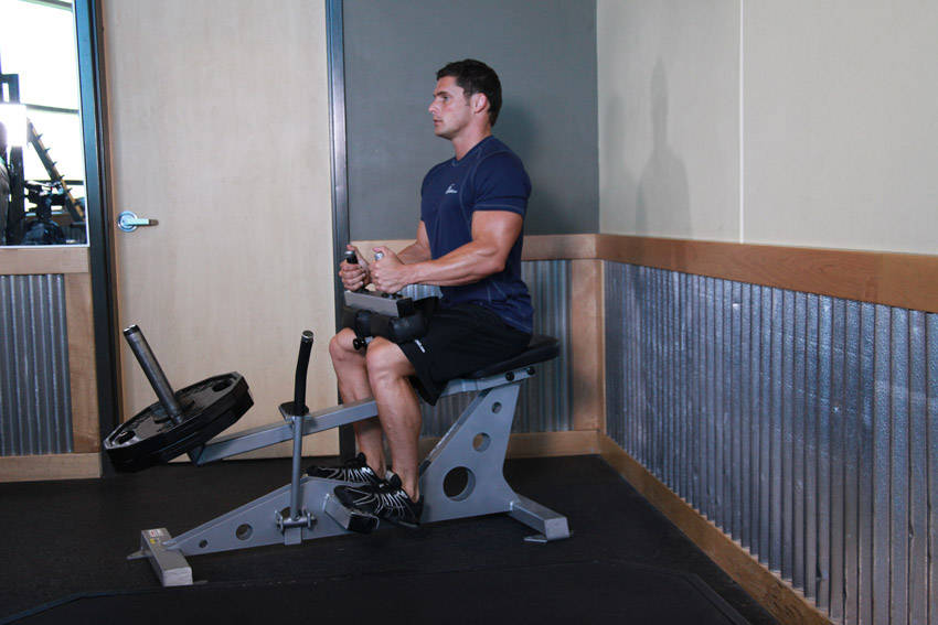 Seated Calf Raise start and end position