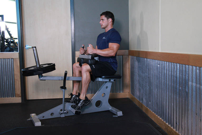 Seated Calf Raise start and end position
