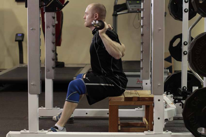 Seated Good Mornings start and end position