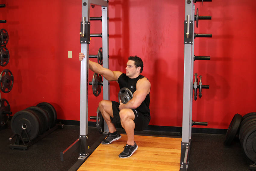 Sissy Squat start and end position