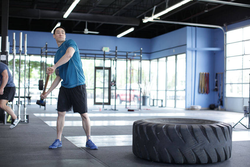 Sledgehammer Swings start and end position