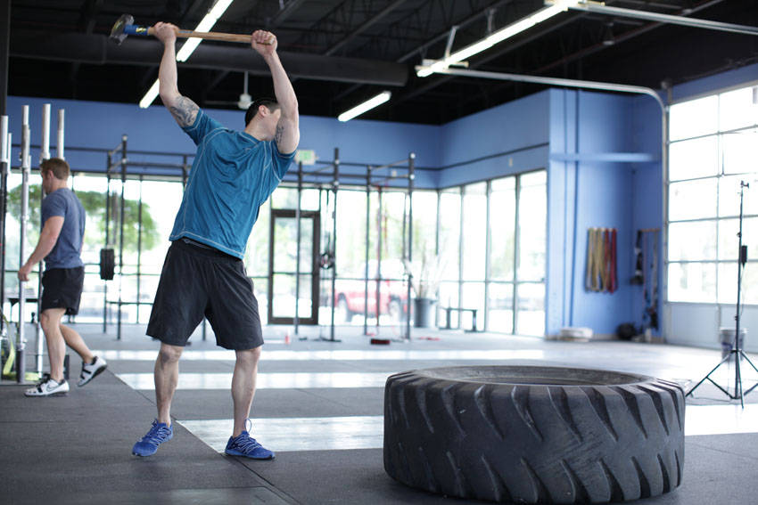 Sledgehammer Swings start and end position