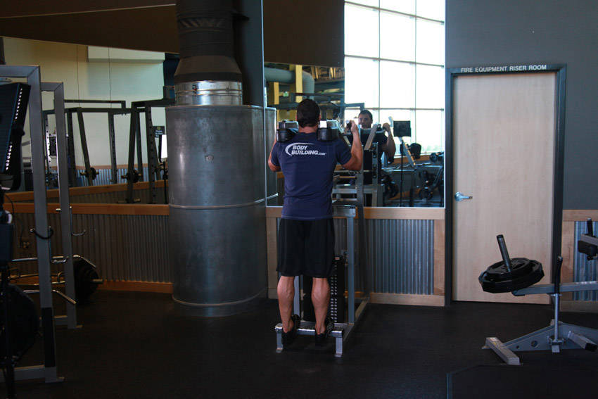Standing Calf Raise (Machine) start and end position