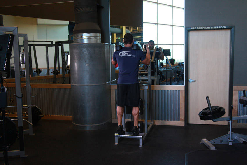 Standing Calf Raise (Machine) start and end position