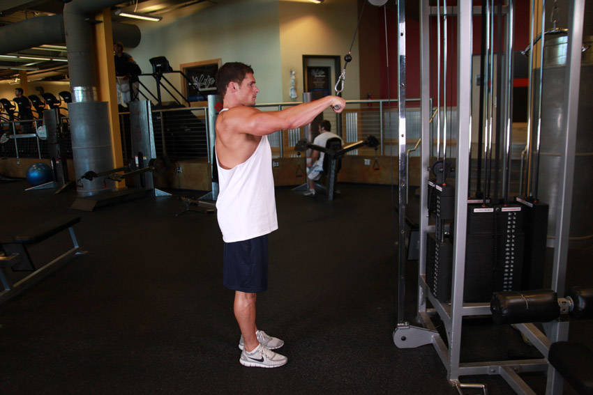 Straight-Arm Pulldown start and end position