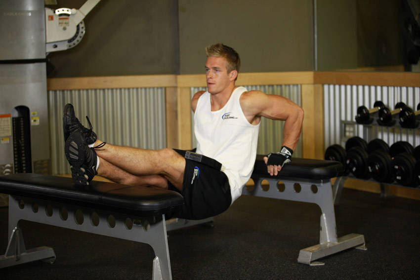 Weighted Bench Dip start and end position