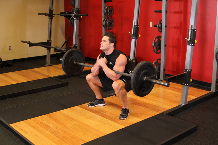 Zercher Squat start and end position